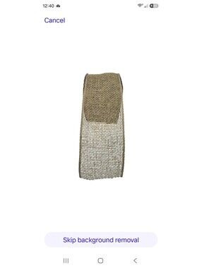 Ribbon woven jute mesh Beige open weave grid texture 4" x 20 yards NEW Fall